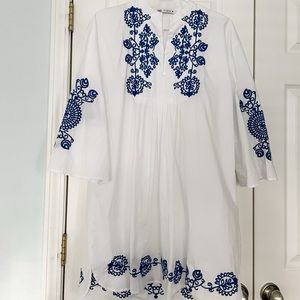 Zara embroidered mini dress, size XS